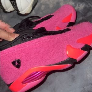 Hot pink Jordan 14s